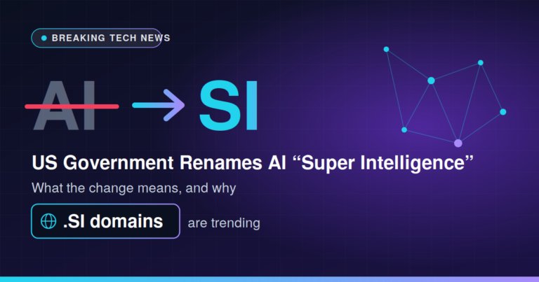 AI to SI, Trump super intelligence, .si domain
